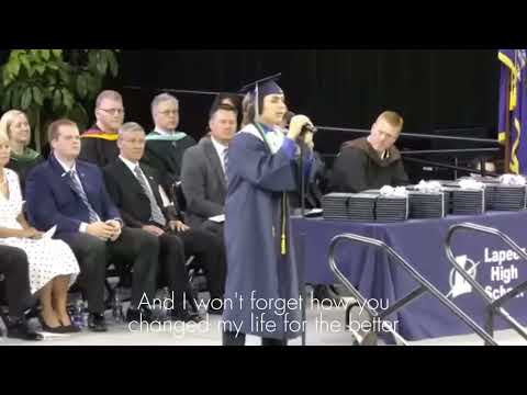Student JonPaul "JP" Wallac Sings his version of "7 Years by Lukas Graham" in his graduation(lyrics)