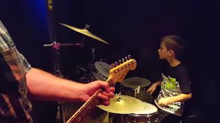 Playing @ the Museum of Pop Culture in Seattle with dad.