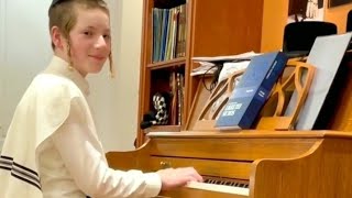 Cantor Yanky Lemmer Singing While His Son Plays On the Keyboard