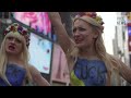 Topless in Times Square: FEMEN Protests Putin in NYC