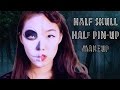Half skull / Half classic pin up doll makeup NYX FACE AWARDS ENTRY 2015