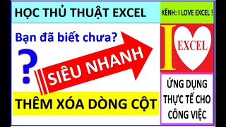Tổng hợp 10 phím tắt xóa dòng trong excel chi tiết nhất