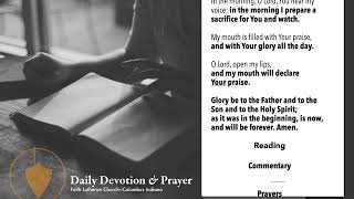 Daily Devotion and Prayer—Sept 28, 2022