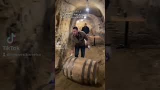 Rolling Barrels 3-4 Stories Underground In Robbers Cave.