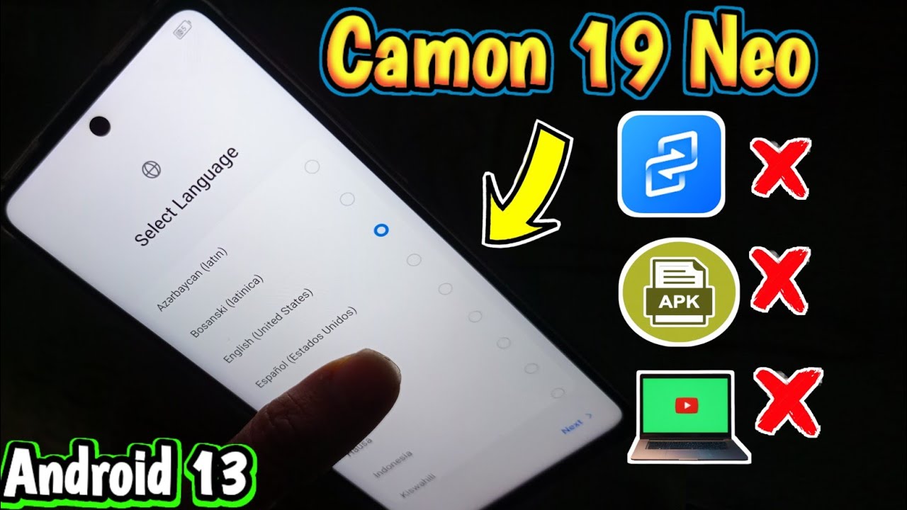 Tecno Camon 19 NewTecno CH6i Frp Bypass Android 13 Apps Tecno Camon 19 NewTecno CH6i Frp Bypass Android 13 Apps