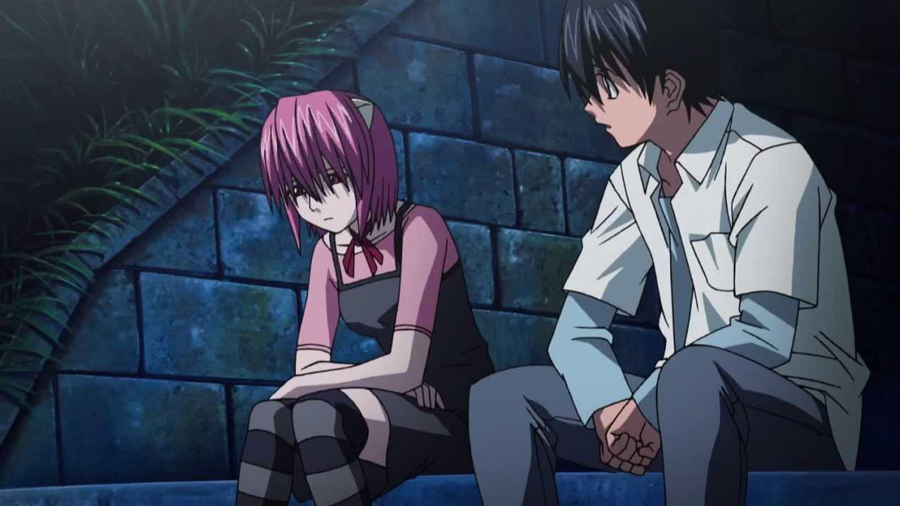 Elfen Lied Kouta and Lucy kissing (720p) - YouTube