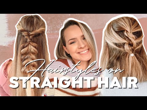 Hairstyles for Straight Hair + Heatless Hairstyles - Kayley Melissa - YouTube