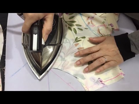🥦07. Cách cắt Pijama nữ /cách ủi keo ( vải lụa)