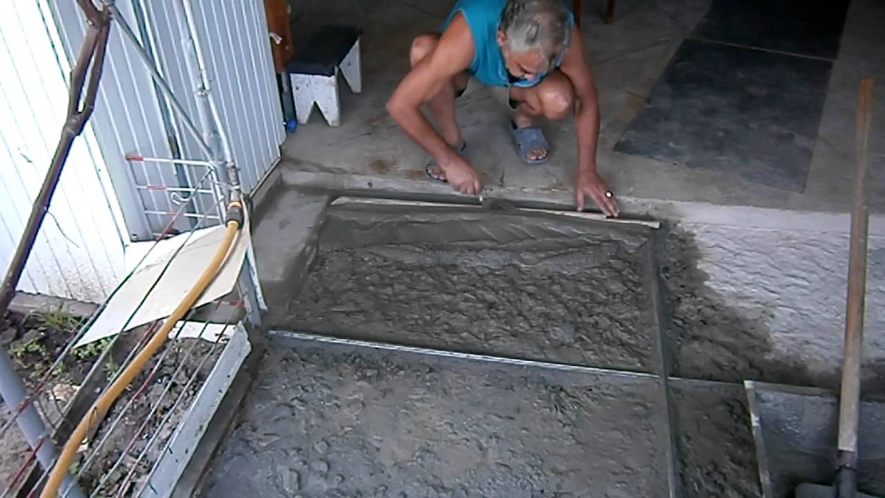 Как заливать двор бетоном своими руками Как заливать двор бетоном своими руками
