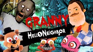 Fnaf Plush Granny Meets Hello Neighbor The Granny Game