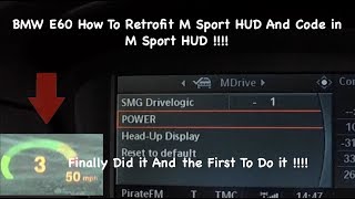 BMW E60 E61 How To Retrofit Hud And Code in M5 Sport HUD Very Easy And Simple!!! Heads Up Display