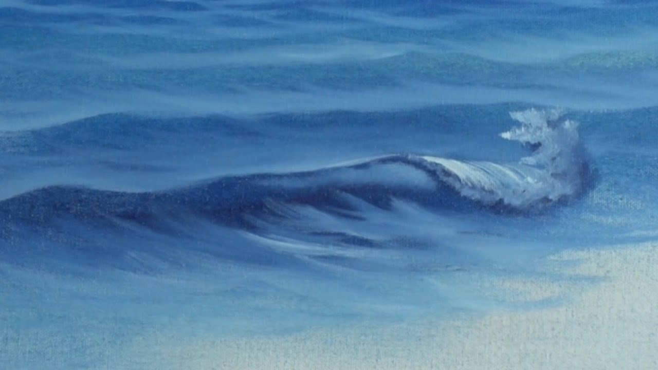 Fan Brush Sea Painting Lesson YouTube