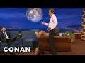 Nina Dobrev Uses Conan As Her Human Yoga Wall - CONAN on TBS