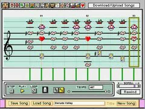 Zelda Gerudo Valley Mario Paint Composer (Better Verison Up)