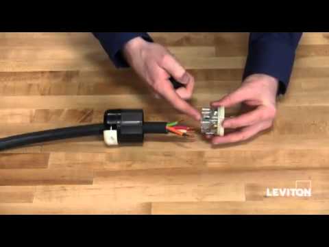 How to install a Leviton Industrial Locking Wiring Device - YouTube