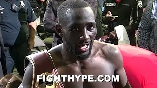 TERENCE CRAWFORD POST-FIGHT AFTER KNOCKING OUT JOSE BENAVIDEZ; KEEPS IT REAL ON GETTING CREDIT