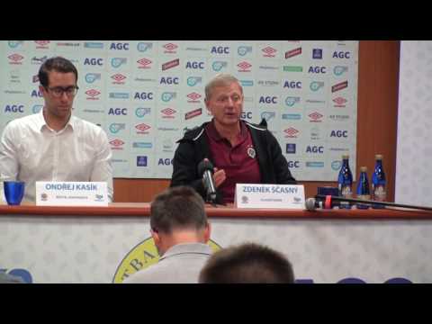 Tiskov konference Zdeka asnho po utkn Teplice - Sparta Praha (7.8.2016)