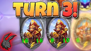 Turn 3? Unbelievable Luck Hearthstone Battlegrounds