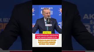 Erdoğanin Açiklamasi Gündem Oldu