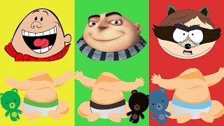 Wrong Heads Captain Underpants Learning Colors For Babies Nursery Rhymes Finger Family Song