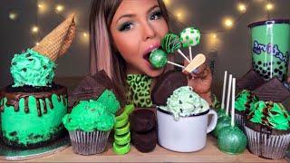 Asmr Mint Chocolate Chip Ice Cream, Ss, Tapioca, Ice Cream Cake, Bubble Tea, Cake Pop Mukbang 먹방