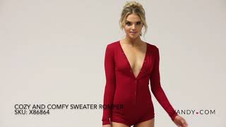 Cozy And Comfy Sweater Romper Yandy