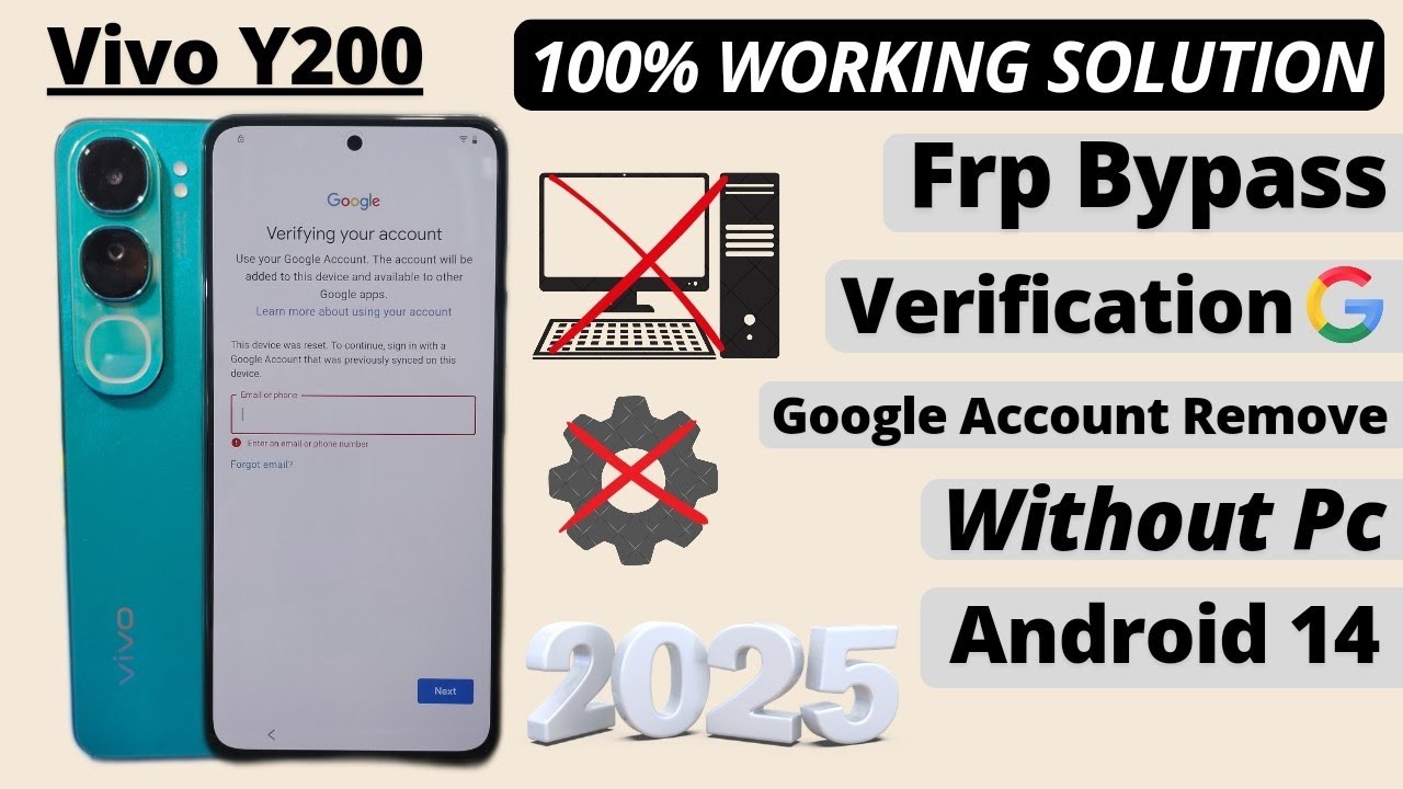 Vivo Y200 FRP Lock Bypass on Android 14 Without PC,100% Vivo Y200 FRP Lock Bypass on Android 14 Without PC,100%