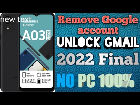 Samsung A03 core frp bypass 2022 | remove Google account Samsung A03 core frp bypass 2022 | remove Google account