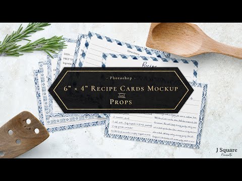 A tutorial of 4x6 recipe cards mockup