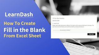 How to create fill the gap quiz in learnDash