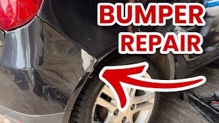 How To Repair Cracked Paint On A Bumper Respray At Home Garage.