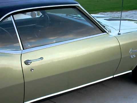 1968 camaro rs ss ash gold L48 fold down rear seat