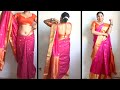 How to wear a heavy silk saree in 3 mints || Bridal silk saree draping tips & tricks to look hot