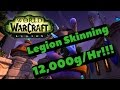 WoW Legion Skinning 12,000 Gold Per Hour!!!