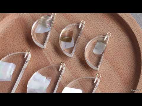 GUFEATHER,jewelry making,acrylic acetic acid,semicircle transparent,diy pendant,jewelry accessories - YouTube