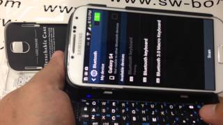 Wireless Sliding Bluetooth Keyboard Case For Samsung Galaxy S4