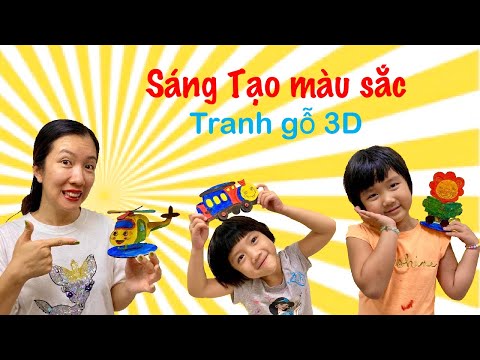 Cùng Ruby và Vani sáng tạo trên bộ tranh gỗ tô màu 3D thôi nào