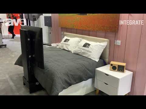 Integrate 2019: Future Automation Demos Under-Bed TV Lift with Swivel on the Canohm Australia Stand