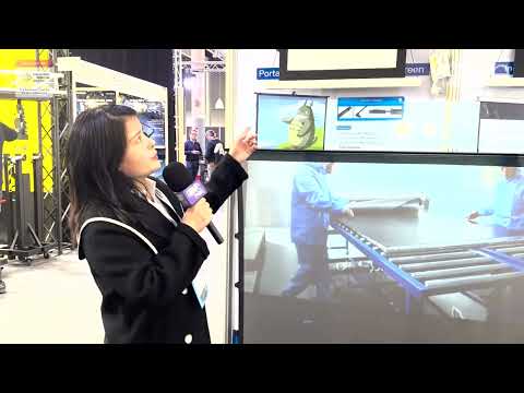 ISE 2024: Anfu Xinjieke Technology Features Electric Floor Rising Projection Screen