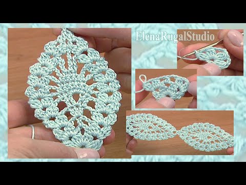 ... Pineapple Stitch Lace Tape Tutorial 14 Crochet Lace Pattern - YouTube