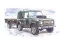 I ♥ Land Rover Defender 90 British Army Hard-Top 110 Airport Fire Service Art