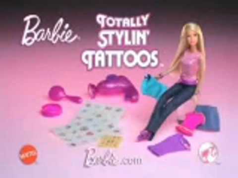 This is the commercial for the 2009 Totally Styling Tattoos Barbie Doll.