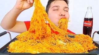 EXTREMELY CHEESY SUPER SPICY FIRE RAMEN NOODLES • Mukbang & Recipe EXTREMELY CHEESY SUPER SPICY FIRE RAMEN NOODLES • Mukbang & Recipe