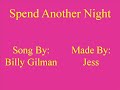 Spend Another Night By Billy Gilman