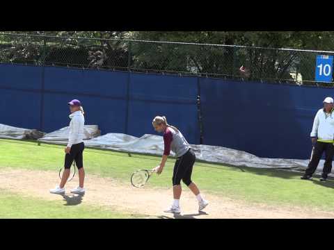 Sabine Lisicki on the practice court Aegon Classic 2011 