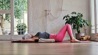 Two-Blanket Backbend Restore Energy Ease Anxiety