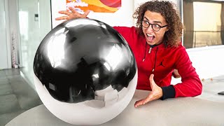WORLDS BIGGEST MIRROR POLISHED FOIL BALL! - Japanese Foil Ball Challenge WORLDS BIGGEST MIRROR POLISHED FOIL BALL! - Japanese Foil Ball Challenge