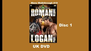 Menu Walkthrough Wwe Crown Jewel 2022 Disc 1 Uk Dvd