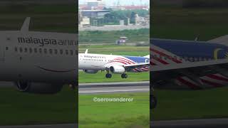 Malaysia Airlines B737-800 Landing At Bangkok Airport