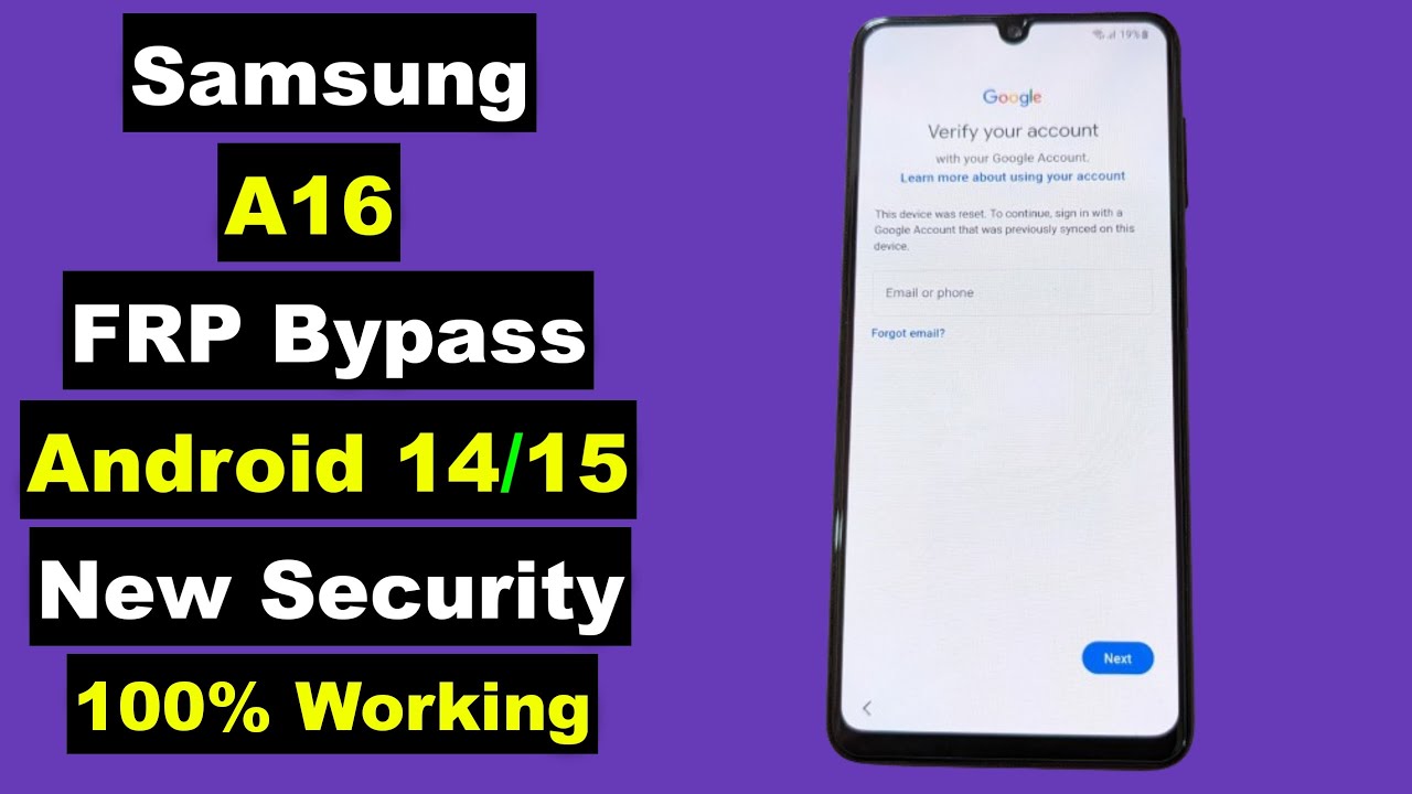 Samsung A16 FRP Bypass Android 14/15 | Samsung A16 5G Samsung A16 FRP Bypass Android 14/15 | Samsung A16 5G